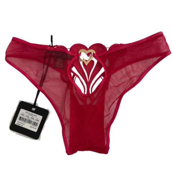 Red Hearts Panty Honey Birdette - Picture 3 of 5